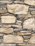 Hadrian Stone Wall Peel and Stick fabric in neutral color - pattern number NU2065 - by Brewster in the NuWallpaper II collection