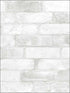 Loft Brick Peel and Stick fabric in white color - pattern number NU2218 - by Brewster in the NuWallpaper II collection