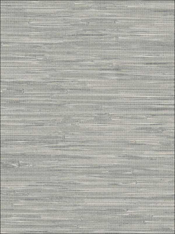 Tibetan Grasscloth Peel and Stick fabric in grey color - pattern number NU2276 - by Brewster in the NuWallpaper II collection