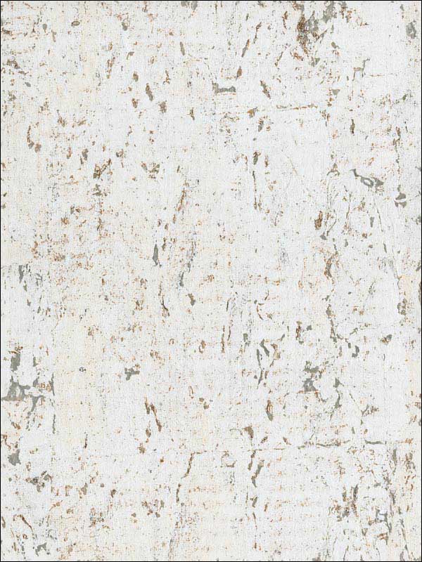 Cork W3319 fabric in white silver metallic color - pattern number W3319.1.0 - by Kravet in the Elements Grasscloth collection