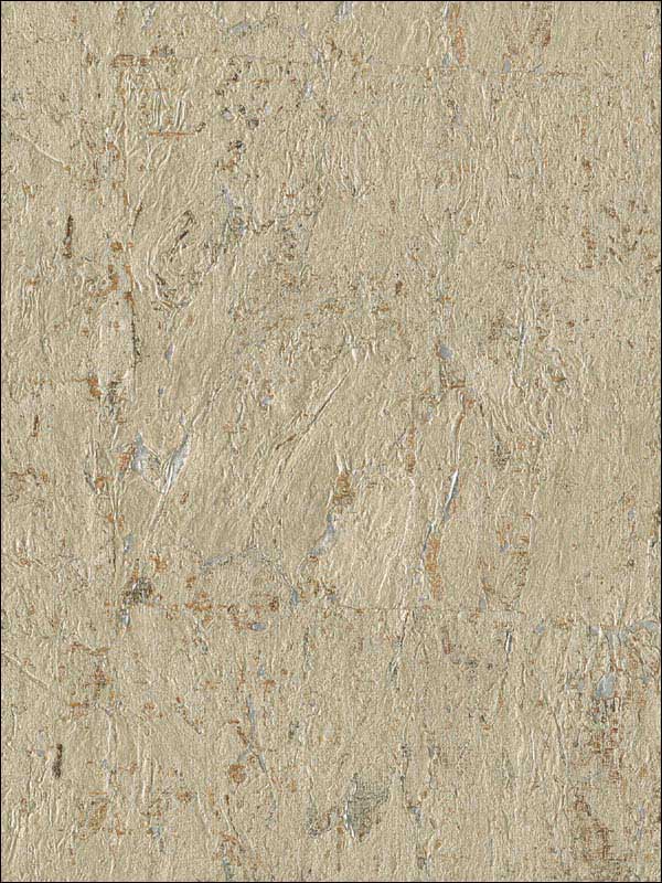 Cork W3319 fabric in gold beige metallic color - pattern number W3319.106.0 - by Kravet in the Elements Grasscloth collection