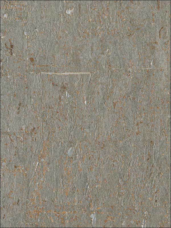 Cork W3319 fabric in grey silver metallic color - pattern number W3319.21.0 - by Kravet in the Elements Grasscloth collection