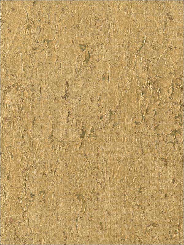 Cork W3319 fabric in gold metallic color - pattern number W3319.4.0 - by Kravet in the Elements Grasscloth collection