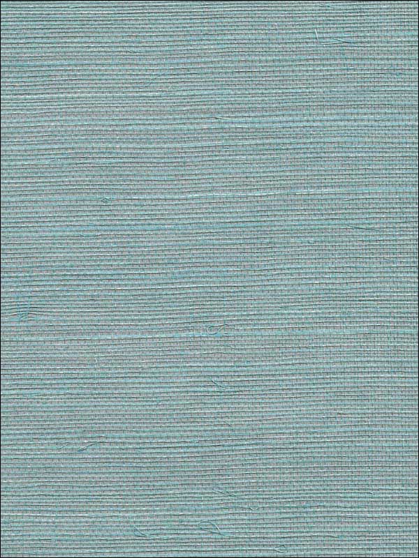 Grasscloth W3453 wallpaper in turquoise silver metallic color - pattern number W3453.13.0 - by Kravet in the Elements Grasscloth collection