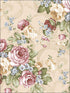 Grand Floral fabric in burgundy blue green beige ochre color - pattern number CH22529 - by Patton Norwall in the Manor House by Norwall collection
