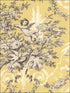 Fabric Toile fabric in yellow cream grey color - pattern number CH22539 - by Patton Norwall in the Manor House by Norwall collection