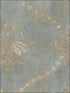 Regal Damask fabric in metallic gold turquoise color - pattern number CH28248 - by Patton Norwall in the Manor House by Norwall collection