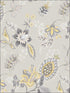 Jacobean Floral fabric in grey yellow grey color - pattern number GC29829 - by Patton Norwall in the Manor House by Norwall collection