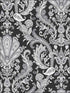 Jacobean Paisley fabric in black grey metallic silver color - pattern number MD29430 - by Patton Norwall in the Manor House by Norwall collection