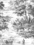 La Campagne fabric in black white color - pattern number MH36513 - by Patton Norwall in the Manor House by Norwall collection