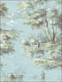La Campagne fabric in turquoise color - pattern number MH36517 - by Patton Norwall in the Manor House by Norwall collection