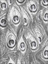 Peacock fabric in black grey metallic silver color - pattern number MH36518 - by Patton Norwall in the Manor House by Norwall collection