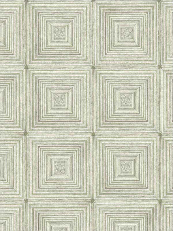 Parquet wallpaper in green color - pattern number MH36525 - by Patton Norwall in the Manor House by Norwall collection