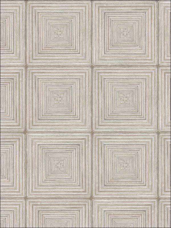 Parquet wallpaper in grey beige color - pattern number MH36526 - by Patton Norwall in the Manor House by Norwall collection