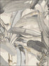 Polynesian Leaves fabric in beige black color - pattern number MH36538 - by Patton Norwall in the Manor House by Norwall collection
