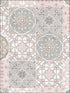 Portugese Tiles fabric in grey pink color - pattern number CK36611 - by Patton Norwall in the Creative Kitchens collection