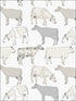 Cow Parade wallpaper in grey color - pattern number KE29952 - by Patton Norwall in the Creative Kitchens collection