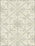 Leaf Scroll fabric in off white metallic silver raised ink color - pattern number 1730008 - by Seabrook in the Mercury by Etten Gallerie collection