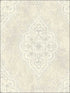 Medallion fabric in neutrals metallic silver raised ink color - pattern number 1730207 - by Seabrook in the Mercury by Etten Gallerie collection
