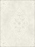 Medallion fabric in white metallic silver raised ink color - pattern number 1730208 - by Seabrook in the Mercury by Etten Gallerie collection