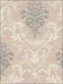 Damask wallpaper in pink metallic silver off white raised ink color - pattern number 1730501 - by Seabrook in the Mercury by Etten Gallerie collection