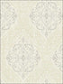 Damask fabric in off white metallic silver raised ink color - pattern number 1731318 - by Seabrook in the Mercury by Etten Gallerie collection
