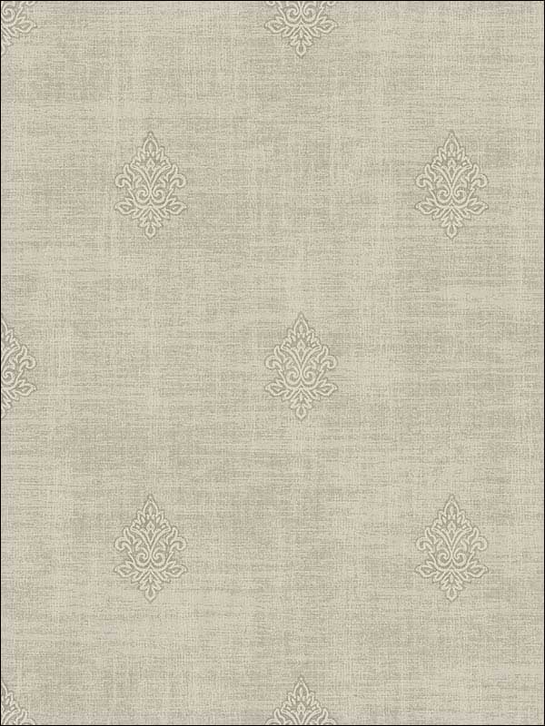 Fleur De Lis wallpaper in neutrals color - pattern number 1731904 - by Seabrook in the Mercury by Etten Gallerie collection