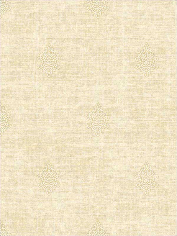 Fleur De Lis wallpaper in tan color - pattern number 1731905 - by Seabrook in the Mercury by Etten Gallerie collection