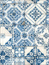 Mediterranian Tile Peel and Stick wallpaper in blue color - pattern number RMK11083WP - by York in the Peel and Stick Wallpaper by York collection