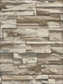 Stacked Stone Peel and Stick fabric in brown color - pattern number RMK9025WP - by York in the Peel and Stick Wallpaper by York collection