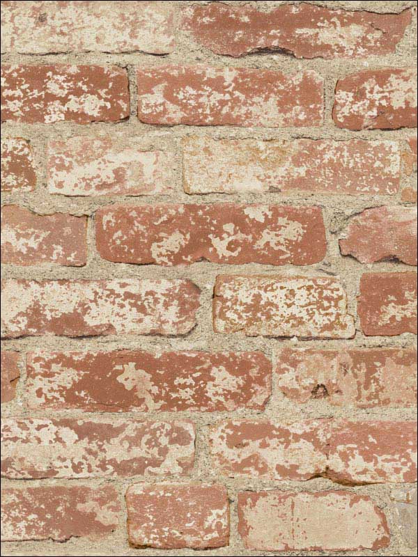 Stuccoed Brick Peel and Stick fabric in red color - pattern number RMK9035WP - by York in the Peel and Stick Wallpaper by York collection