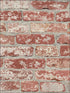 Stuccoed Brick Peel and Stick fabric in dark red color - pattern number RMK9036WP - by York in the Peel and Stick Wallpaper by York collection