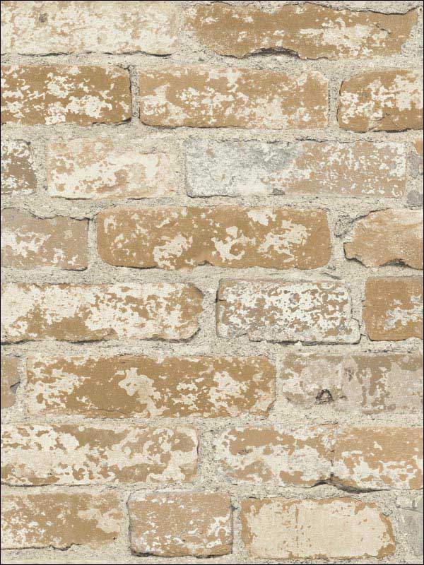Stuccoed Brick Peel and Stick fabric in brown color - pattern number RMK9037WP - by York in the Peel and Stick Wallpaper by York collection