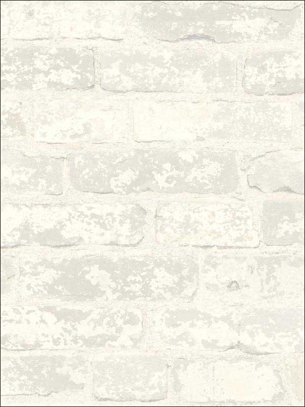 Stuccoed Brick Peel and Stick fabric in white color - pattern number RMK9038WP - by York in the Peel and Stick Wallpaper by York collection