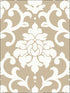 Damask Peel and Stick fabric in gold color - pattern number RMK9113WP - by York in the Peel and Stick Wallpaper by York collection