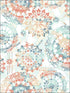 Bohemian Peel and Stick fabric in orange blue color - pattern number RMK9126WP - by York in the Peel and Stick Wallpaper by York collection