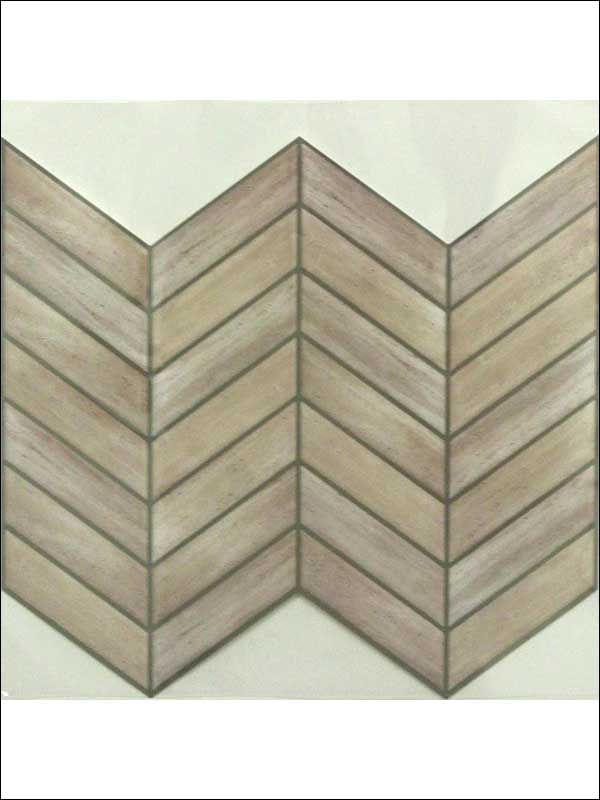 Chevron Distressed Wood StickTiles wallpaper in beige color - pattern number TIL3461FLT - by York in the Peel and Stick Tile Backsplashes collection