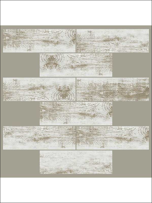 Distressed Wood Subway StickTiles wallpaper in brown color - pattern number TIL3691FLT - by York in the Peel and Stick Tile Backsplashes collection