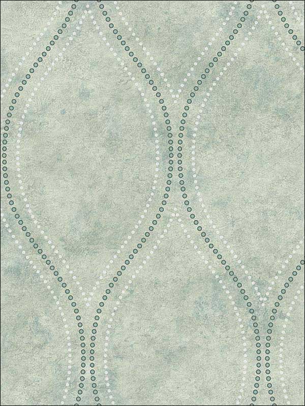 Eira Marble Ogee fabric in seafoam color - pattern number 2765-BW40204 - by Kenneth James in the GeoTex collection