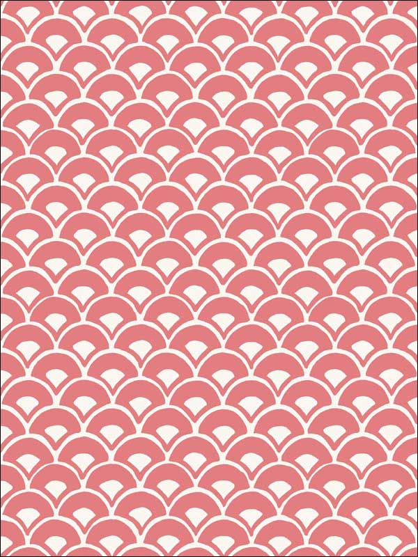 Stacked Scallops wallpaper in pink color - pattern number MK1155 - by Magnolia Home by Joanna Gaines in the Magnolia Home Artful Prints and Patterns collection
