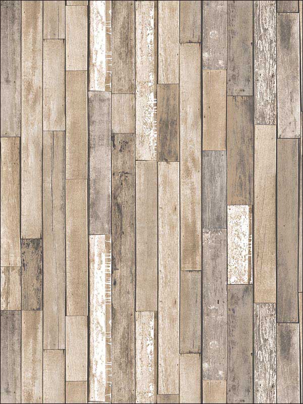 Barn Board Thin Plank fabric in brown color - pattern number FD23274 - by Brewster in the Brewster Essentials collection