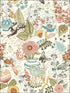 Whimsy Fauna fabric in pink color - pattern number 2821-12802 - by A Street Prints in the Folklore Nordic Style collection