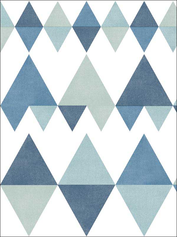 Trilogy Geometric wallpaper in blue color - pattern number 2821-25129 - by A Street Prints in the Folklore Nordic Style collection