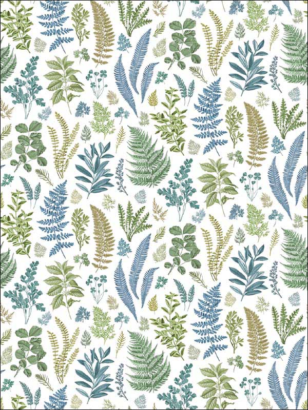 Britta Herbs 2 Panel fabric in multicolor color - pattern number 2821-SM25156 - by A Street Prints in the Folklore Nordic Style collection