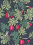 Frutto Proibito fabric in ink and magenta color - pattern number 114/1001.CS.0 - by Cole and Son in the Fornasetti III collection