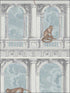 Procuratie Con Vista wallpaper in stone and powder blue color - pattern number 114/8015.CS.0 - by Cole and Son in the Fornasetti III collection