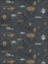 Macchine Volanti wallpaper in midnight color - pattern number 97/1002.CS.0 - by Cole and Son in the Fornasetti III collection
