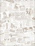 Newspaper fabric in beige color - pattern number FH37500 - by Patton Norwall in the Farmhouse Living collection