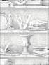 Curio Cabinet fabric in blue grey black pepper color - pattern number FH37505 - by Patton Norwall in the Farmhouse Living collection