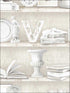Curio Cabinet fabric in beige color - pattern number FH37507 - by Patton Norwall in the Farmhouse Living collection